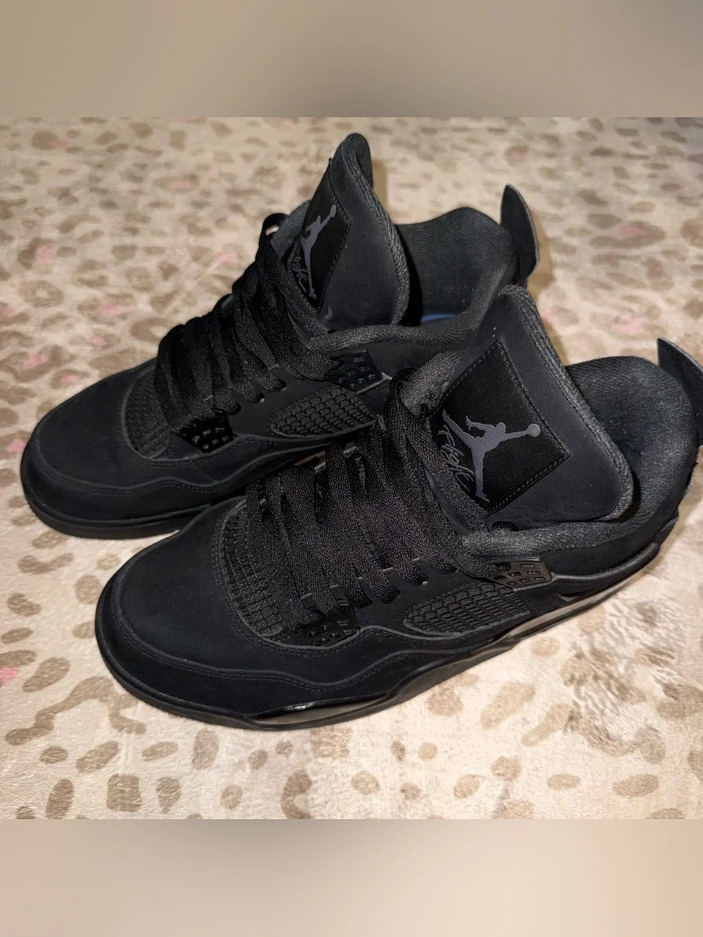 Air Jordan 4 Retro Black Cat 2020 Men’s Size 9.5 CU1110-010 Preowned